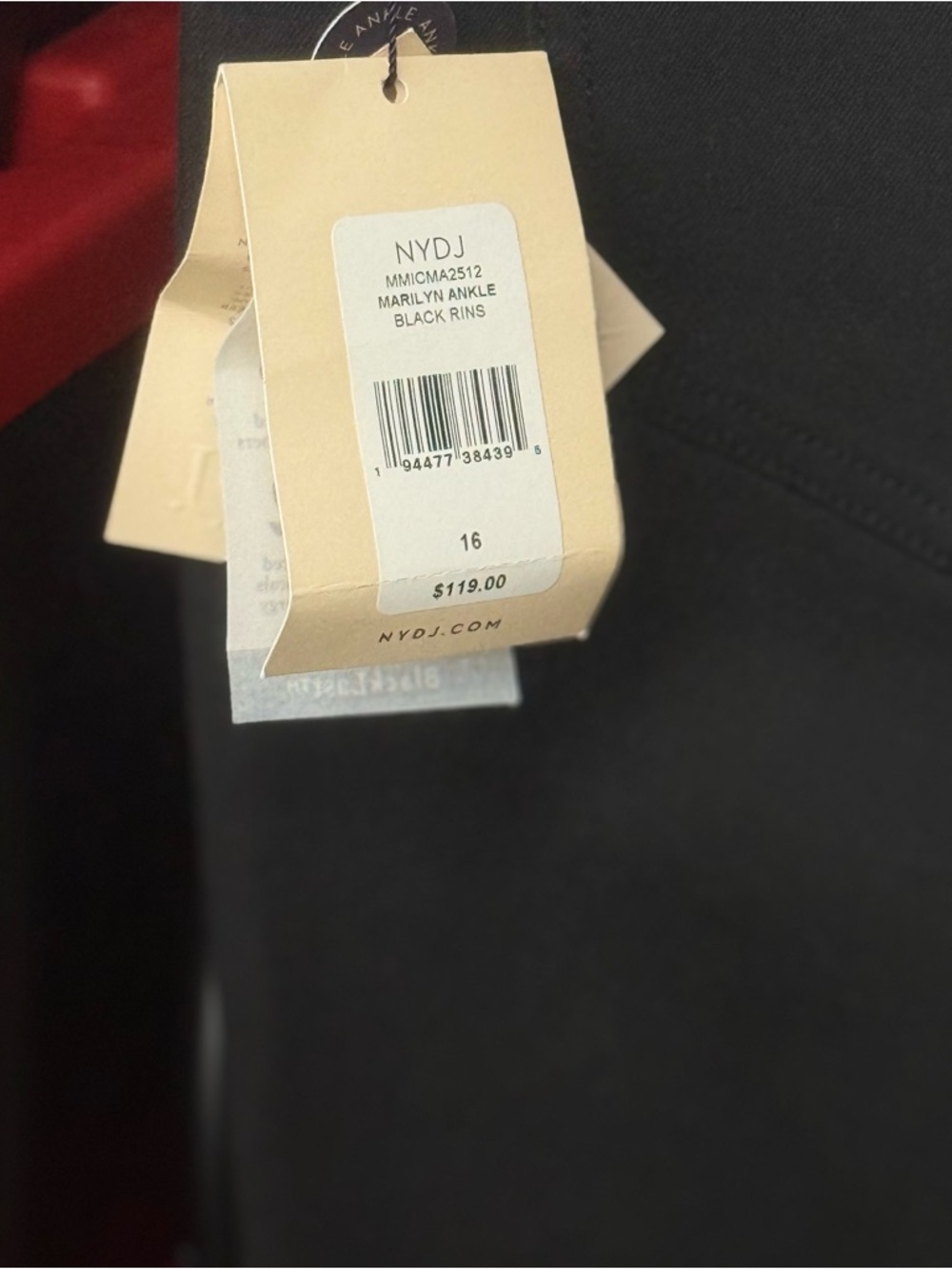 NYDJ Plus Size Black Straight Leg Jeans - Picture 9 of 10
